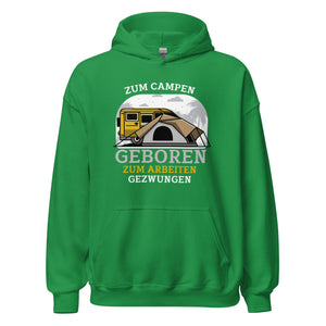 Zum Campen geboren, zur Schule gezwungen Hoodie | Outdoor-Kapuzenpullover für Naturliebhaber