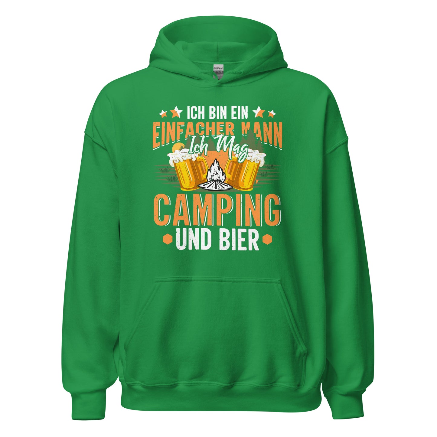 Camping und Bier Hoodie | Outdoor-Kapuzenpullover für den einfachen Mann