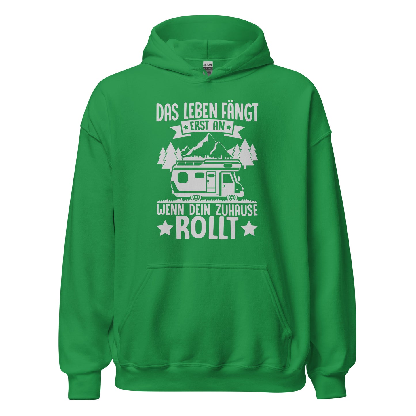 Zuhause rollt Hoodie | Kapuzenpullover für ein mobiles Leben