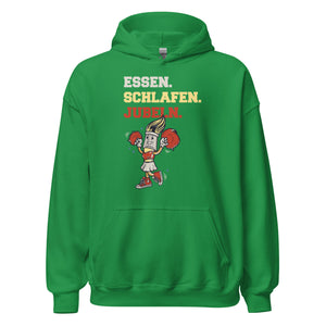 Essen Schlafen Jubeln Hoodie - Cooler Kapuzenpullover für Cheerleader