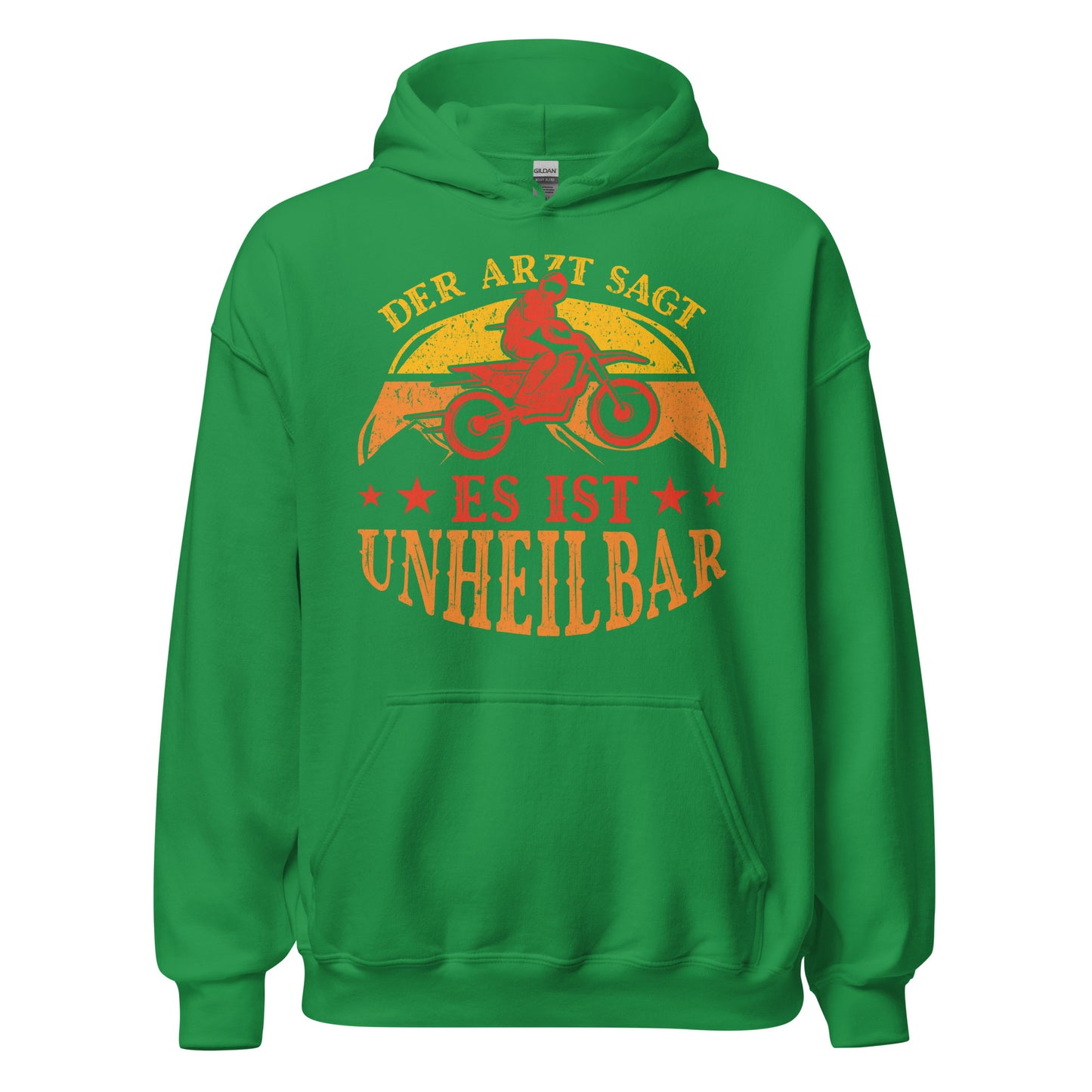 Coole Kapuzenpullover mit dem Spruch 'Der Arzt sagt, es ist unheilbar'
