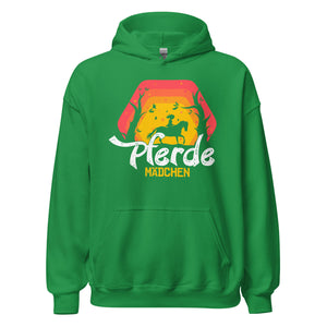 Sommerlicher Pferdemädchen-Kapuzenpullover | Spruch: "Pferde Mädchen. Sommer Liebe!"