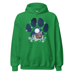 Christmas Paw Hoodie - Weihnachts Pfote Design Kapuzenpullover