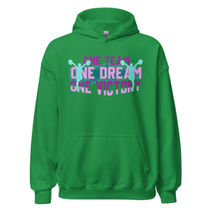 Hoodie mit Motto: One Team, One Dream, One Victory! Cheerleader Vibes