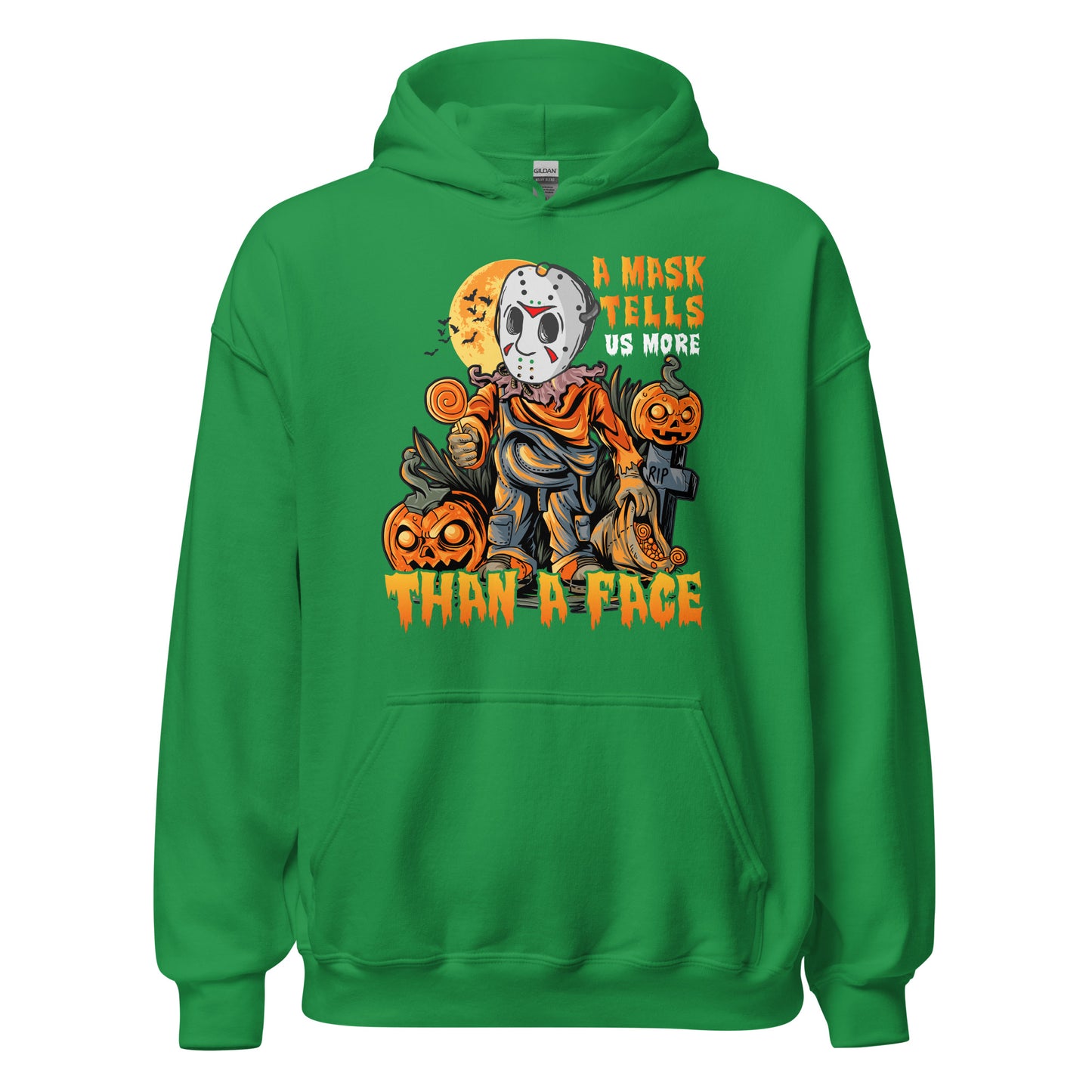 Halloween Hoodie: A Mask tells more than a Face - Einzigartiges Kapuzenpullover Design