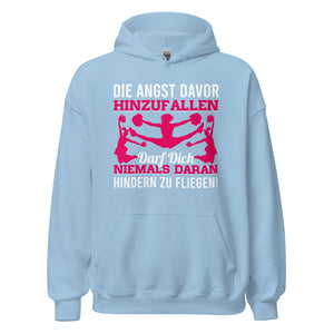 Fliegen trotz der Angst Hoodie - Inspirierender Kapuzenpullover