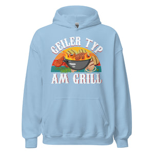 Cooler Grill-Kapuzenpullover | Spruch: "Geiler Typ am Grill!"