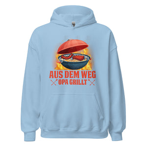 Lustiger Opa Grill-Kapuzenpullover | Spruch: "Aus dem Weg! OPA grillt!"