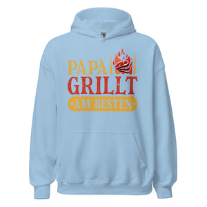 Trendiger Papa Grill-Kapuzenpullover | Spruch: "Papa GRILLT am besten!"