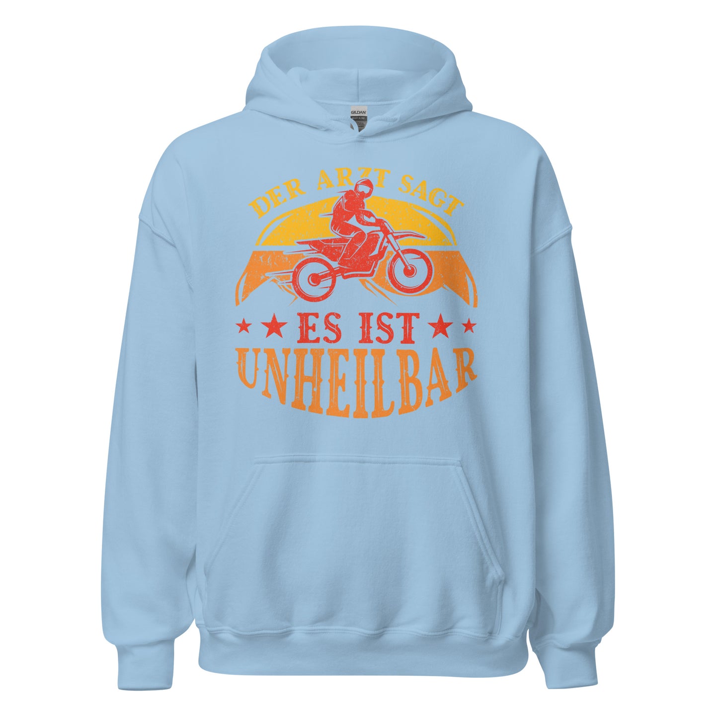 Coole Kapuzenpullover mit dem Spruch 'Der Arzt sagt, es ist unheilbar'