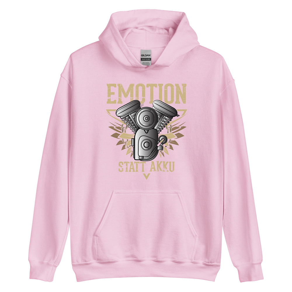 Echte Emotion statt Akku Hoodie | Stylischer Kapuzenpullover für Technikliebhaber