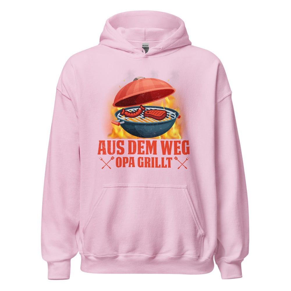 Lustiger Opa Grill-Kapuzenpullover | Spruch: "Aus dem Weg! OPA grillt!"