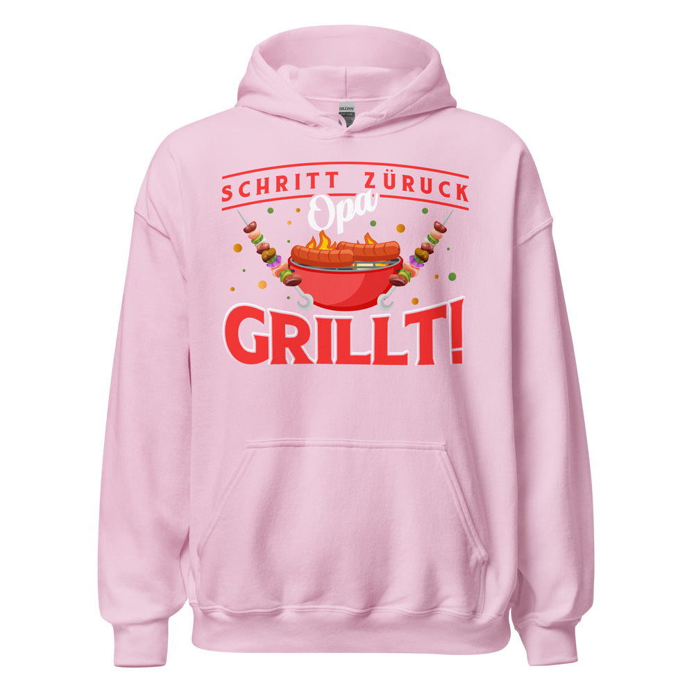 Lustiger Opa Grill-Kapuzenpullover | Spruch: "Schritt zurück, der Opa grillt!"