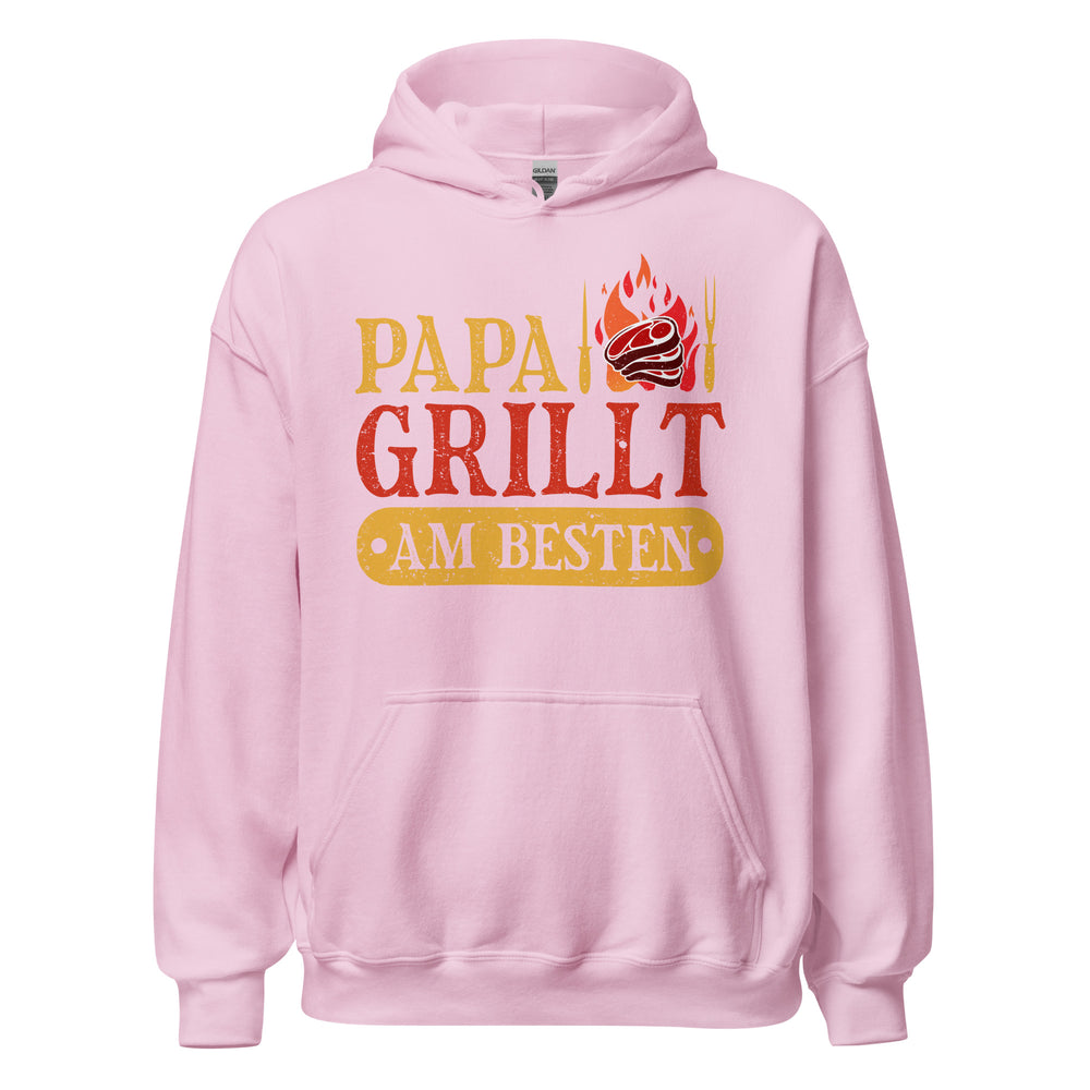 Trendiger Papa Grill-Kapuzenpullover | Spruch: "Papa GRILLT am besten!"