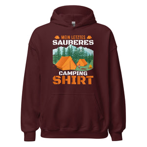 Mein letztes sauberes Camping Shirt Hoodie | Outdoor-Kapuzenpullover für Naturliebhaber