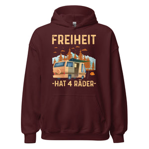 FREIHEIT hat 4 Räder Hoodie | Outdoor-Kapuzenpullover für Abenteurer