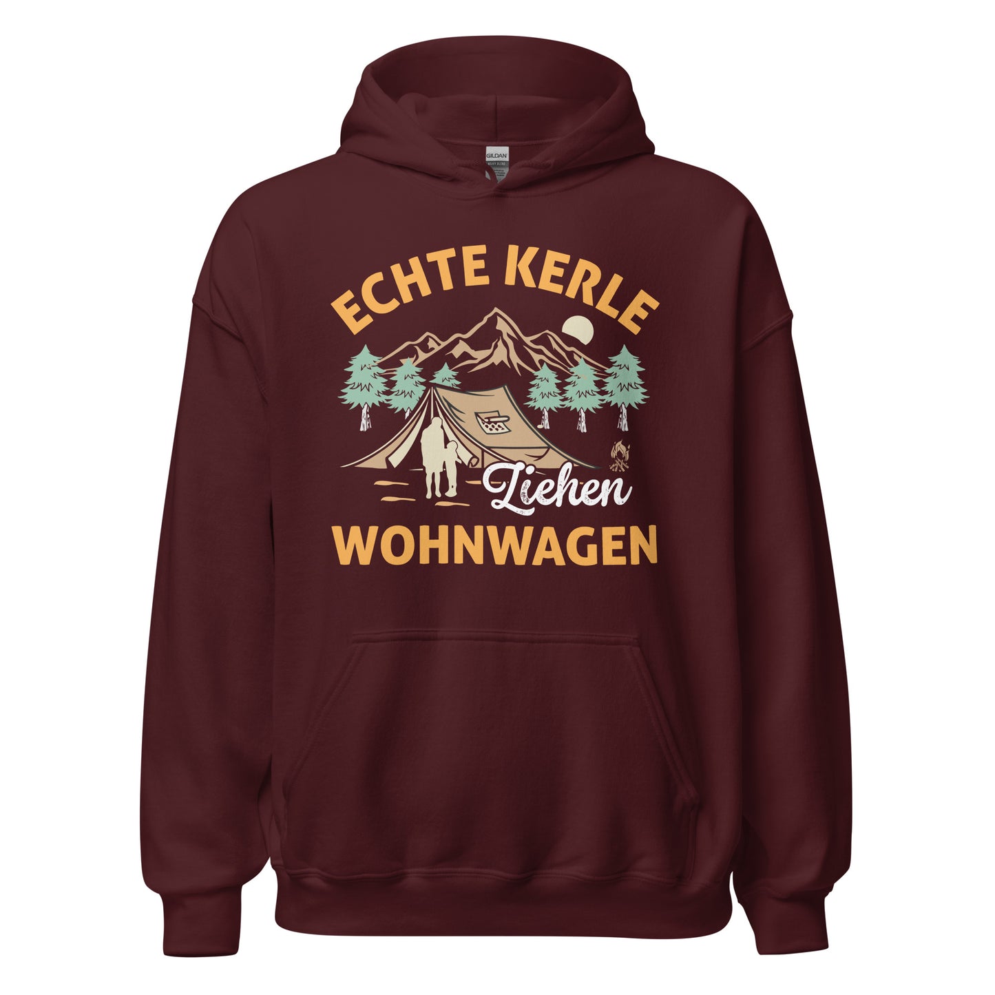 Echte Kerle Wohnwagen Hoodie | Camping-Kapuzenpullover für Abenteurer