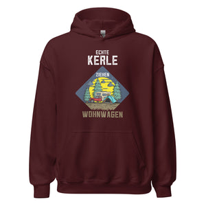 Hochwertiger Hoodie mit dem Spruch "ECHTE Kerle ziehen ganze Wohnwagen!" - Jetzt erhältlich!