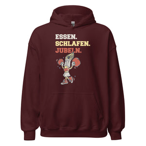 Essen Schlafen Jubeln Hoodie - Cooler Kapuzenpullover für Cheerleader