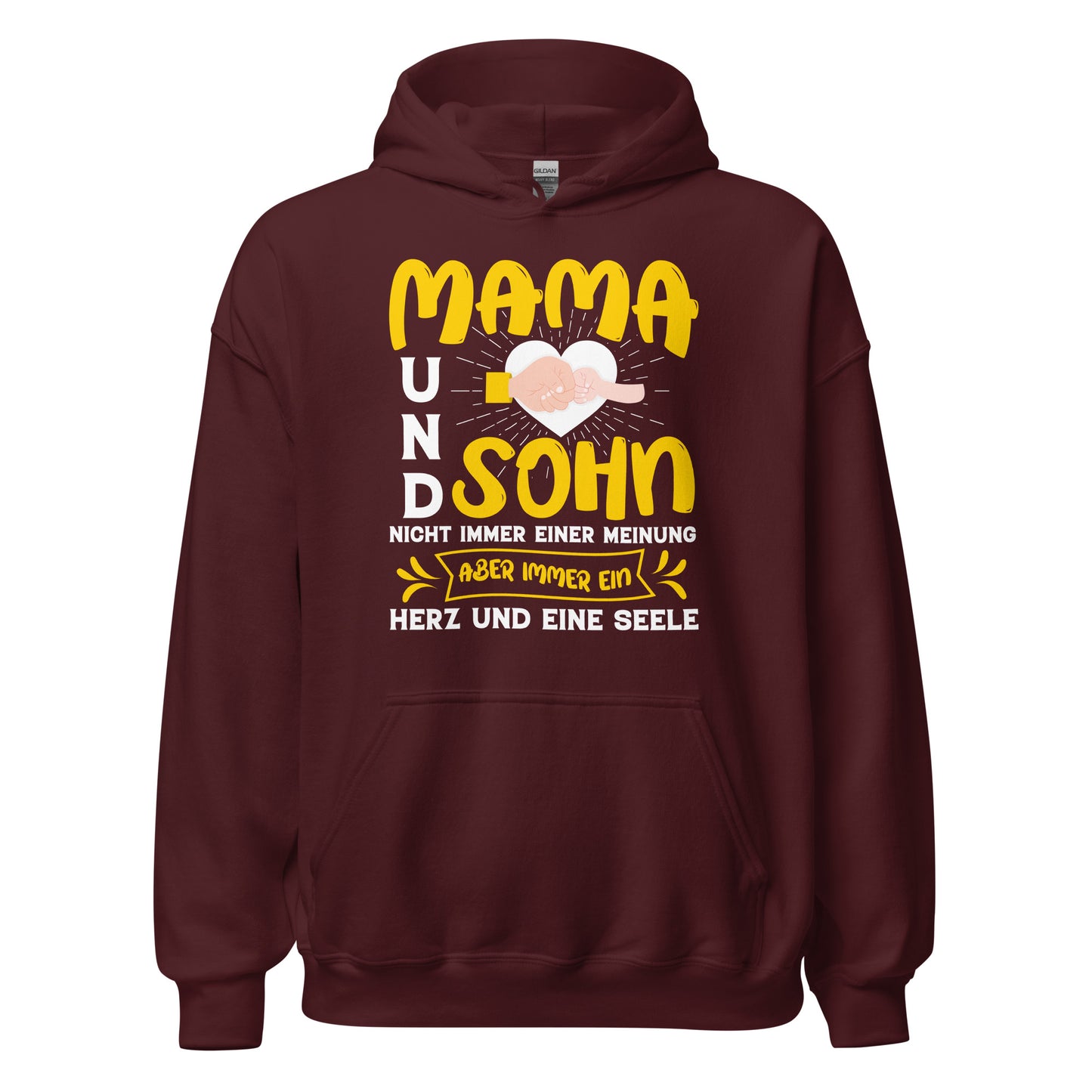 Mama und Sohn Hoodie | Herz & Seele Spruch Kapuzenpullover