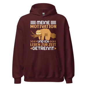 Lustiger Motivation Hoodie - Motivation und ich getrennt!
