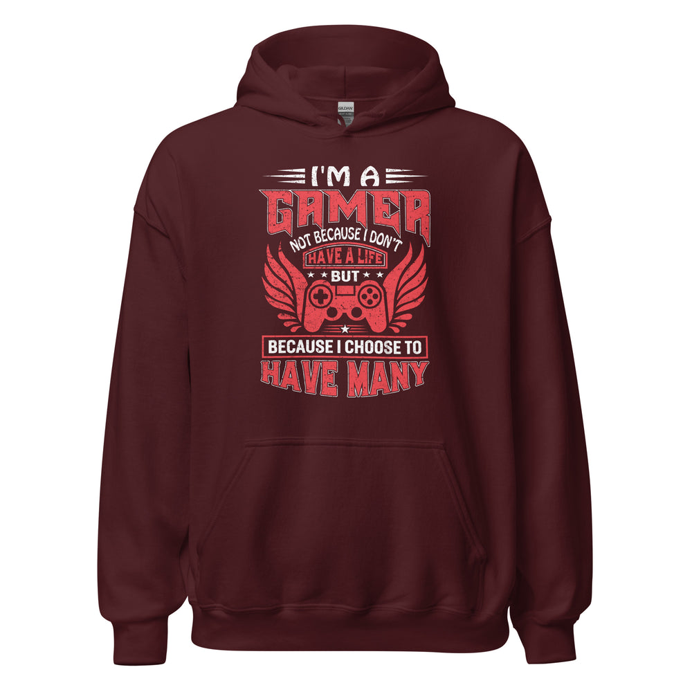 Cool Hoodie mit Spruch "I am a Gamer, and I have many Lifes!" für Gaming-Liebhaber