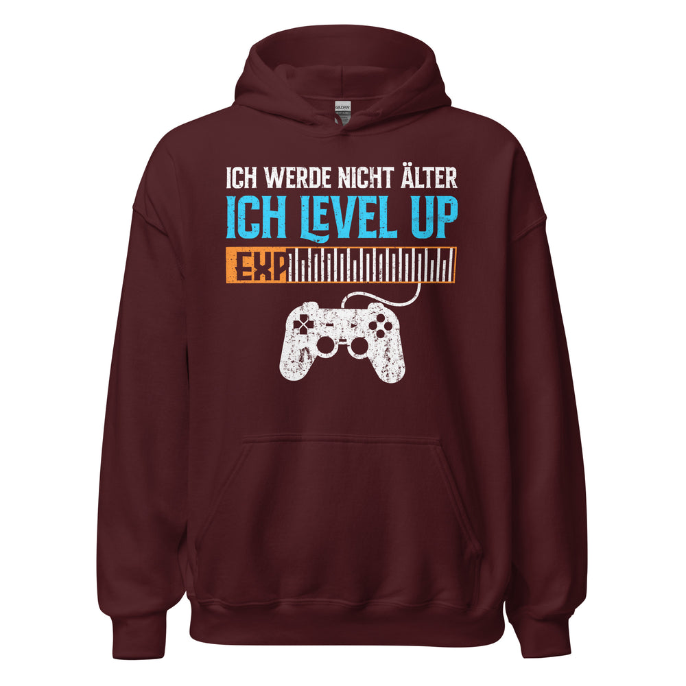 Gaming-Kapuzenpullover | Spruch: "Ich werde nicht älter, ich LEVEL UP!"