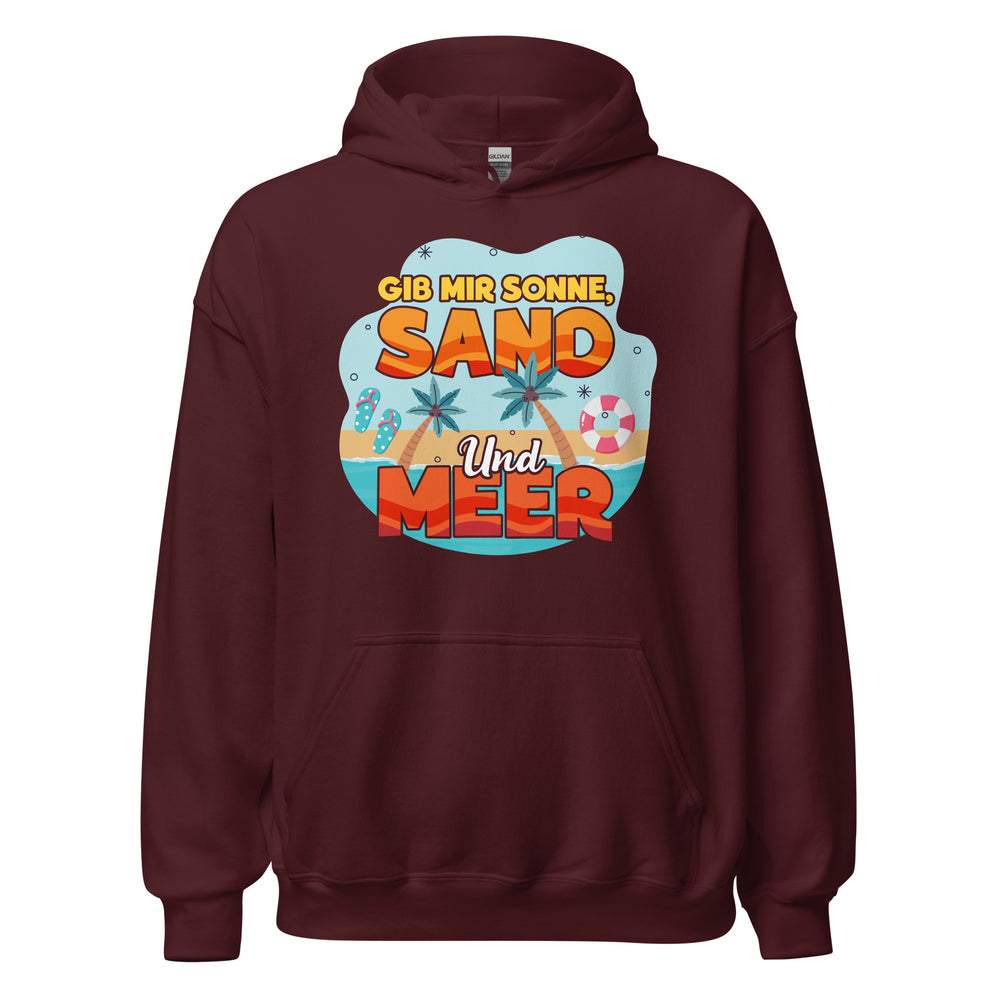 Gib mir Sonne, Sand und Meer! Hoodie | Sommer Vibes Kapuzenpullover