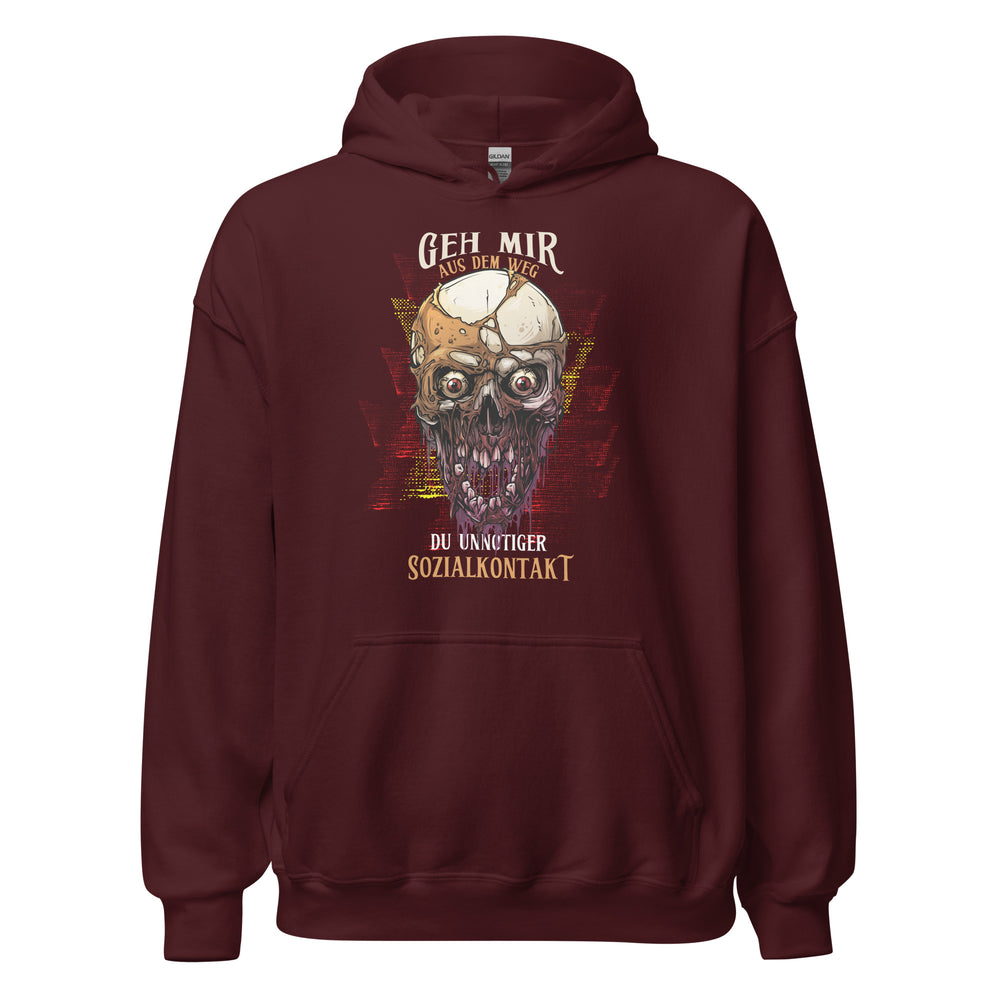 Geh mir aus dem Weg! Unnötiger Sozialkontakt Hoodie | Witziger Kapuzenpullover