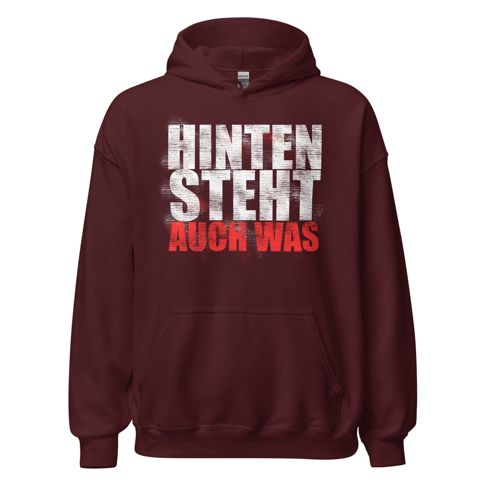 Hinten steht auch was! Funny Slogan Hoodie | Witziger Kapuzenpullover