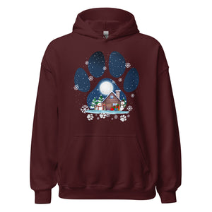 Christmas Paw Hoodie - Weihnachts Pfote Design Kapuzenpullover