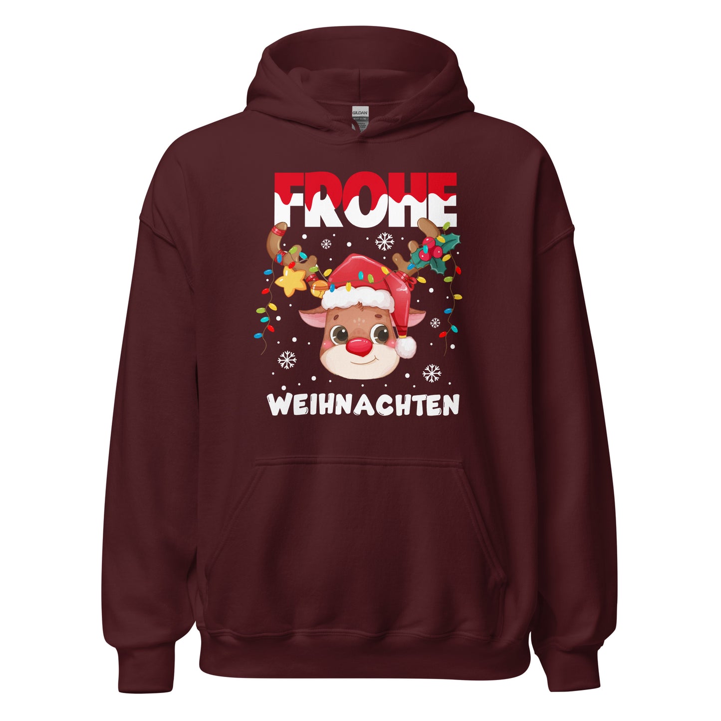 Frohe Weihnachten! Süßes Rentier Hoodie - Festlicher Kapuzenpullover für winterlichen Charme