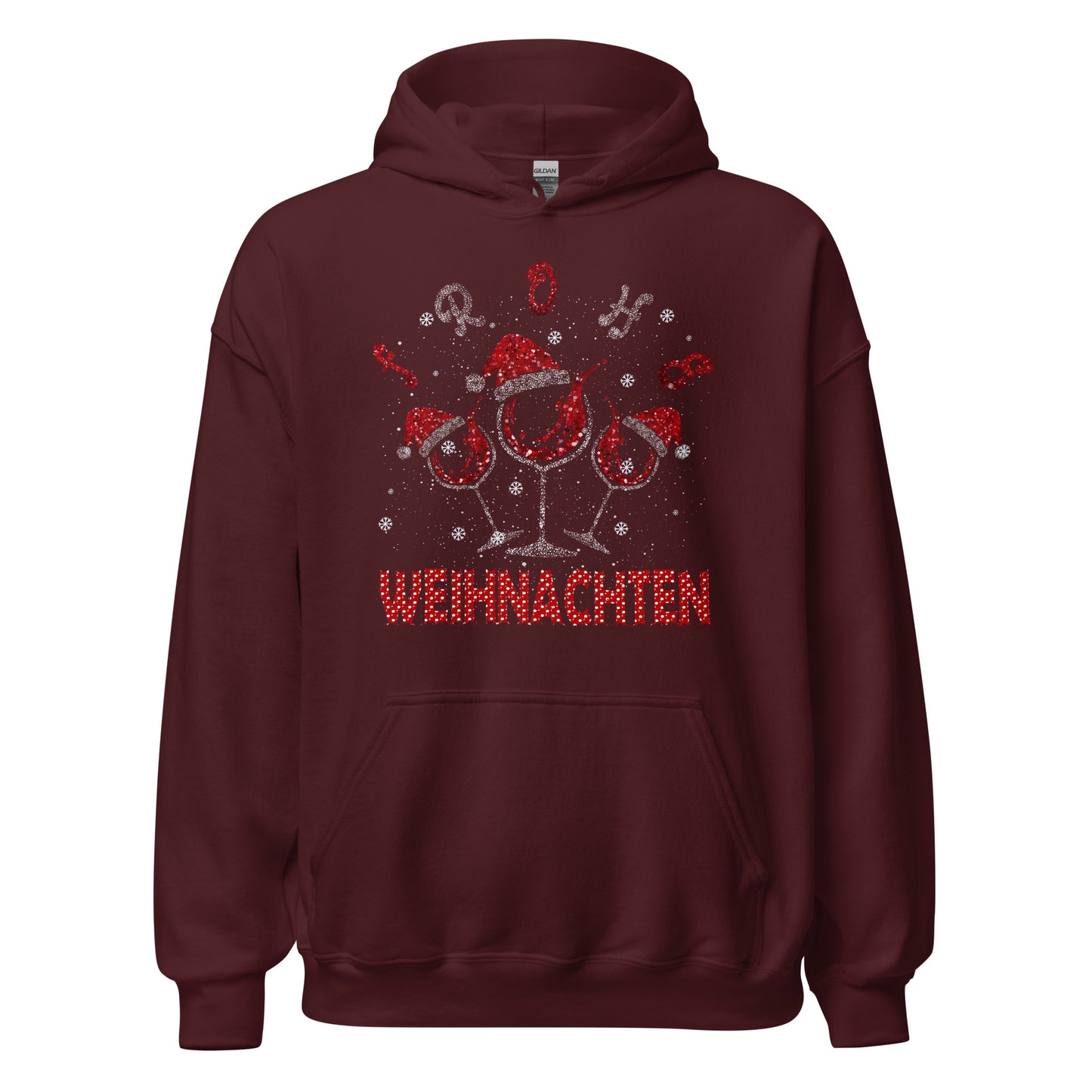Frohe Weihnachten! Weinliebhaber Hoodie - Festlicher Kapuzenpullover für genussvolle Tage