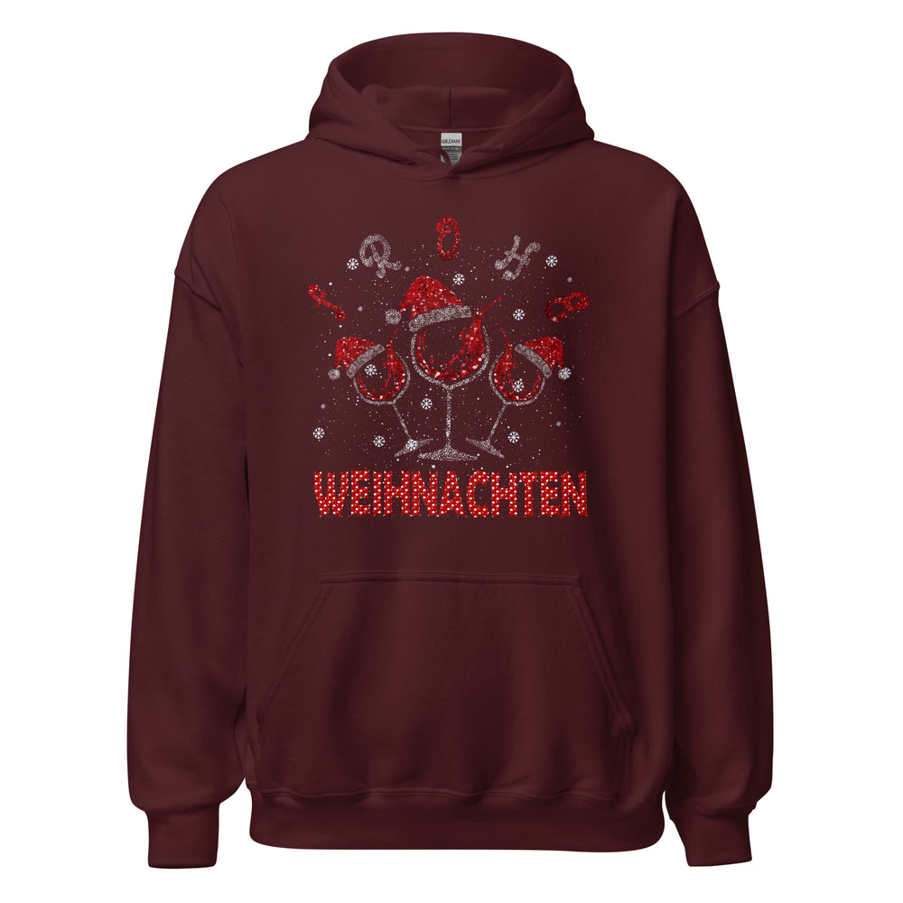 Frohe Weihnachten! Weinliebhaber Hoodie - Festlicher Kapuzenpullover für genussvolle Tage