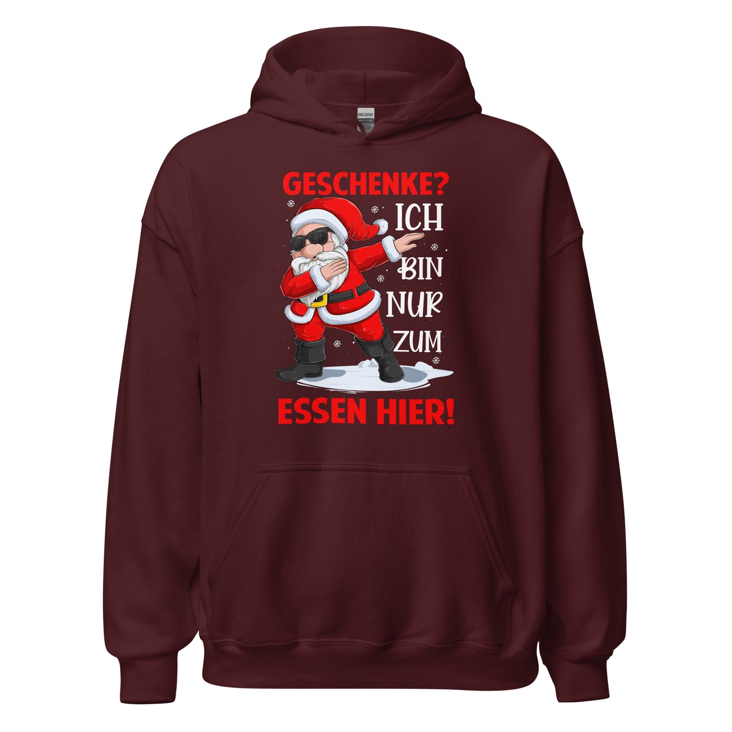 Geschenke Hoodie - Essen hier! Weihnachten Fun Kapuzenpullover