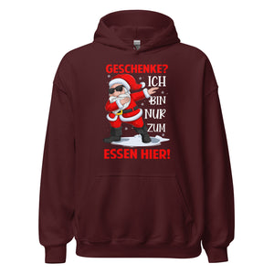 Geschenke Hoodie - Essen hier! Weihnachten Fun Kapuzenpullover