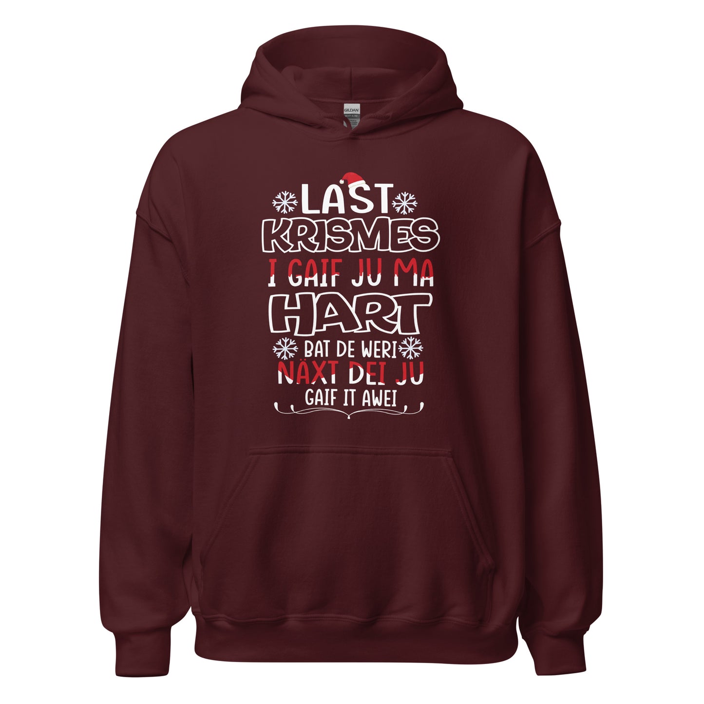 Funny Weihnachts-Hoodie: 'Last Christmas' Typo Edition