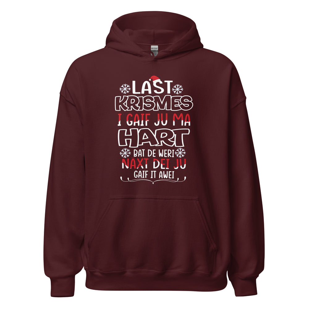 Funny Weihnachts-Hoodie: 'Last Christmas' Typo Edition
