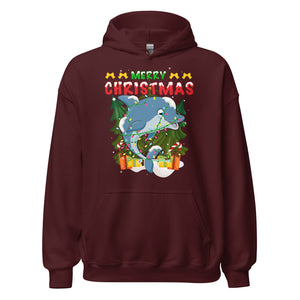 Merry Christmas Dolphin Hoodie - Weihnachtsfreude mit einem verspielten Delfin-Touch