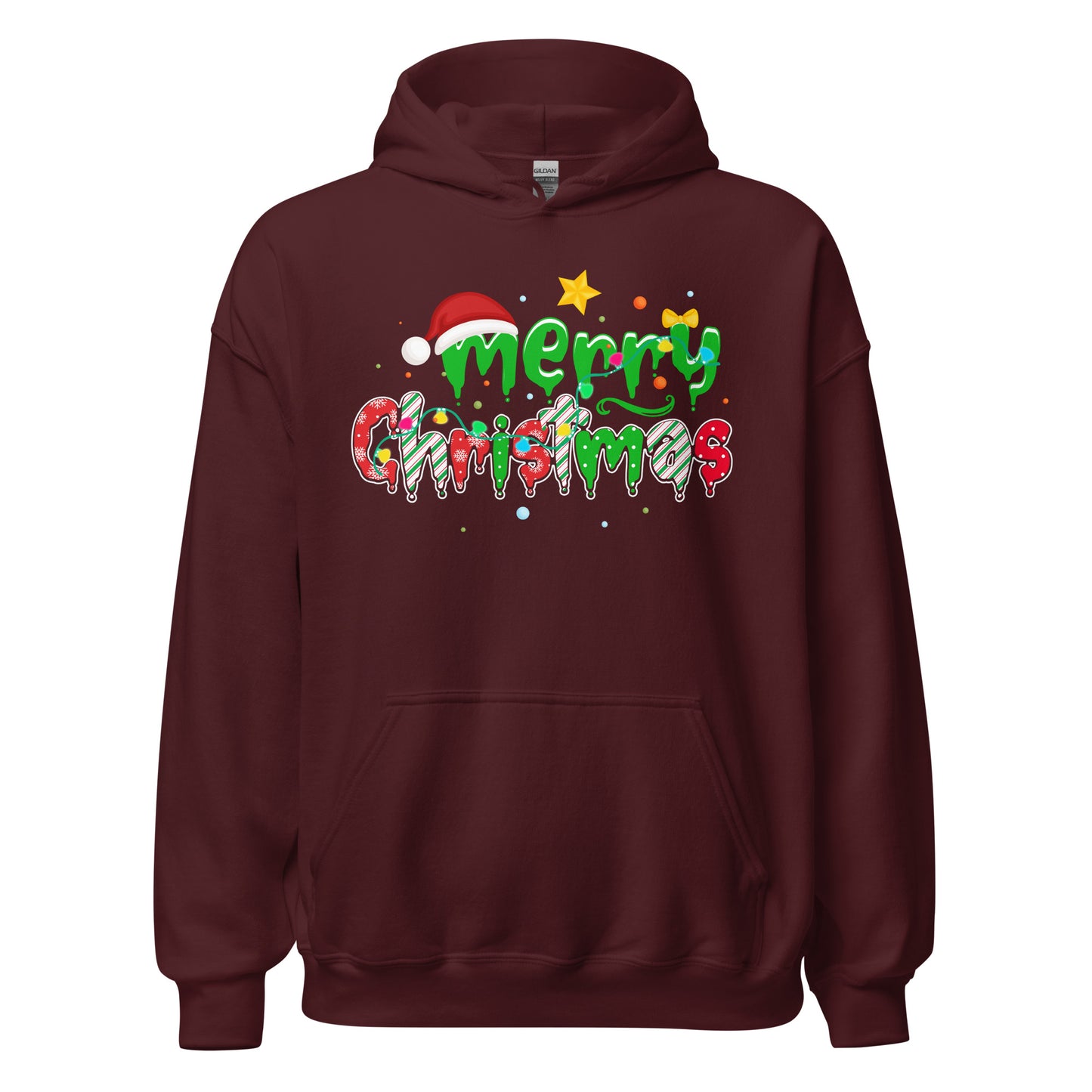 Frohe Weihnachten Slogan Hoodie - Stilvoll feiern im Winter