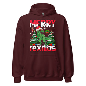 Merry Rexmas Christmas Hoodie: Spaß mit Dinos unterm Tannenbaum