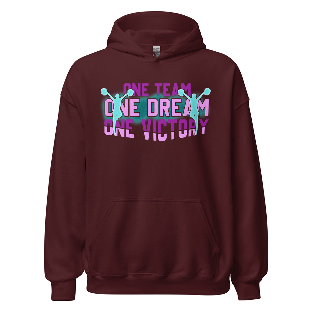 Hoodie mit Motto: One Team, One Dream, One Victory! Cheerleader Vibes