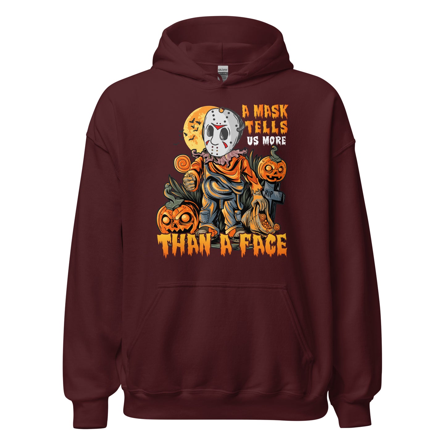 Halloween Hoodie: A Mask tells more than a Face - Einzigartiges Kapuzenpullover Design