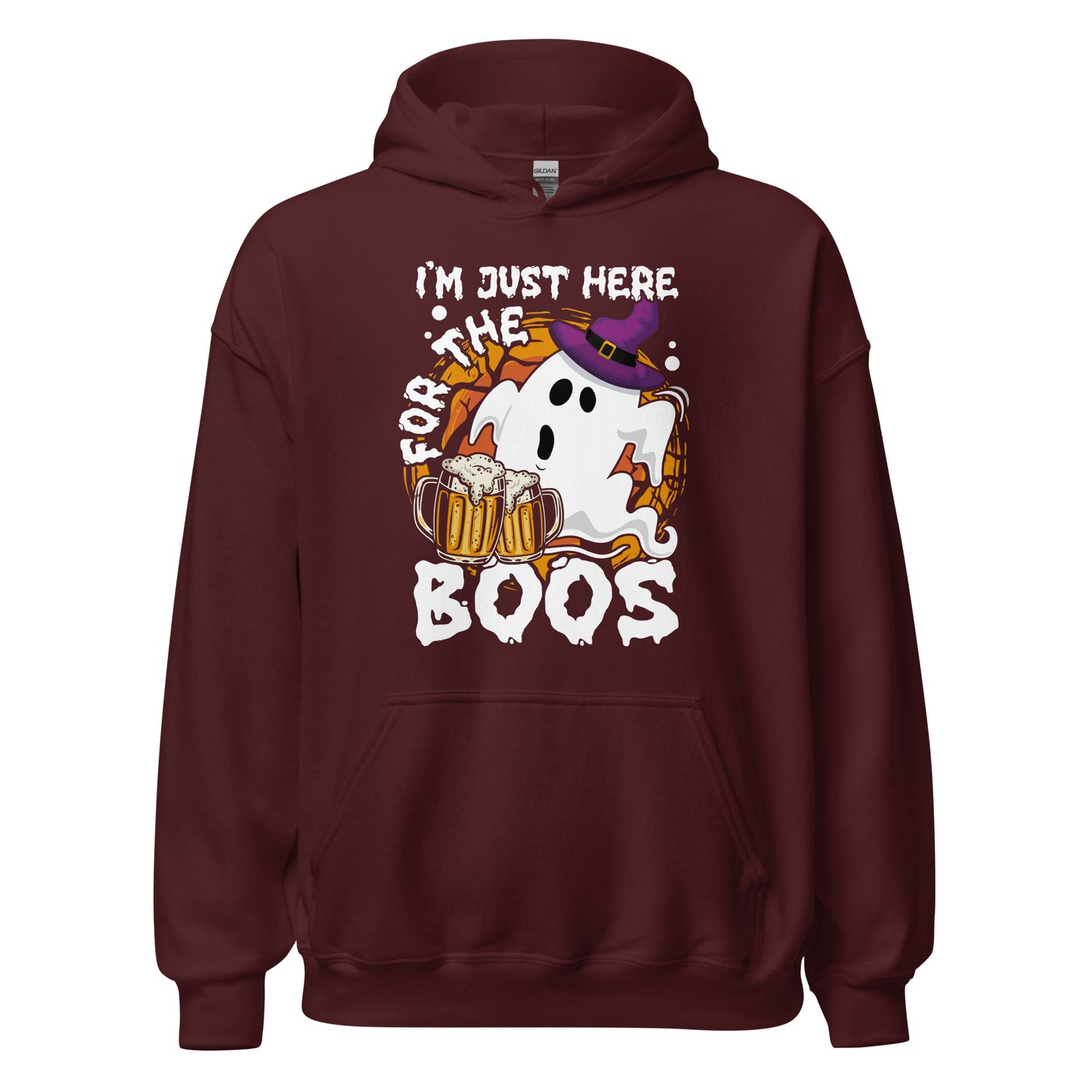 Halloween Hoodie: I am just here for the BOOS! - Gruseliger Kapuzenpullover mit Stil
