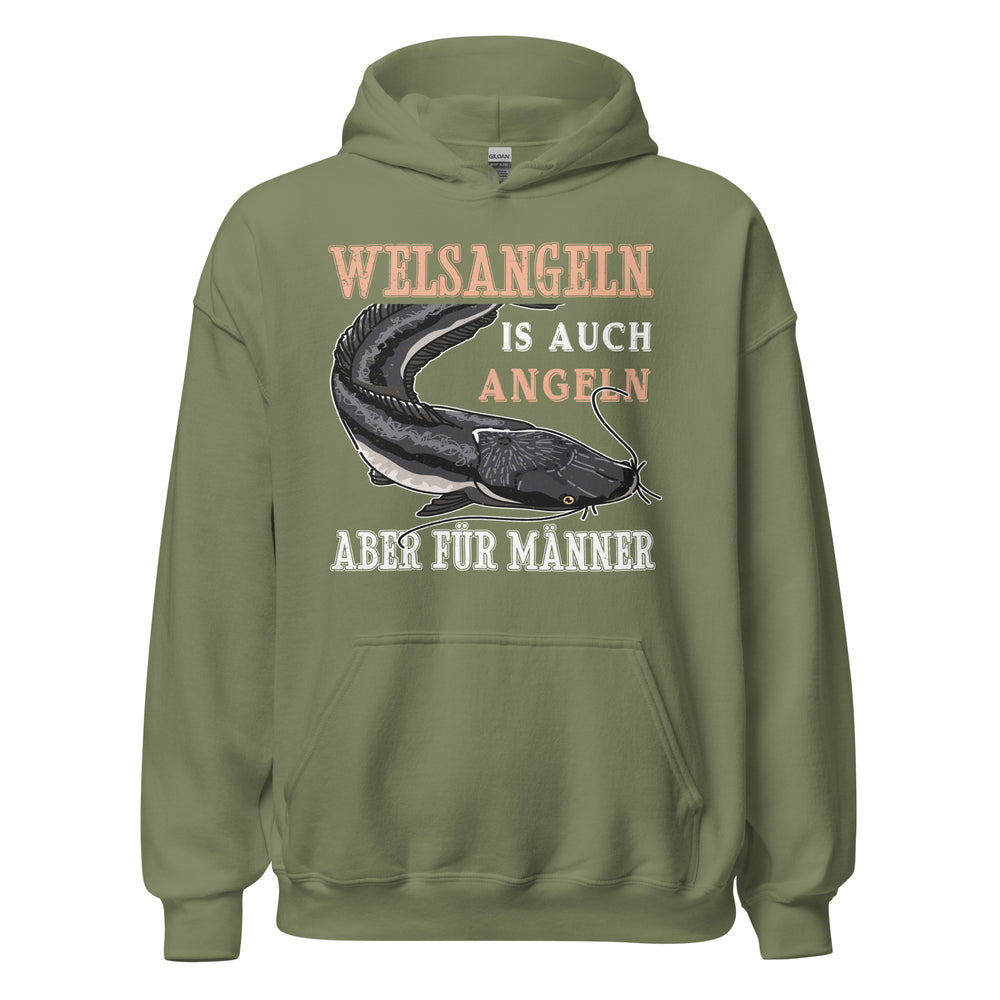 Cooler Hoodie mit dem Spruch "Welsangeln, viel cooler als angeln" - Jetzt entdecken!