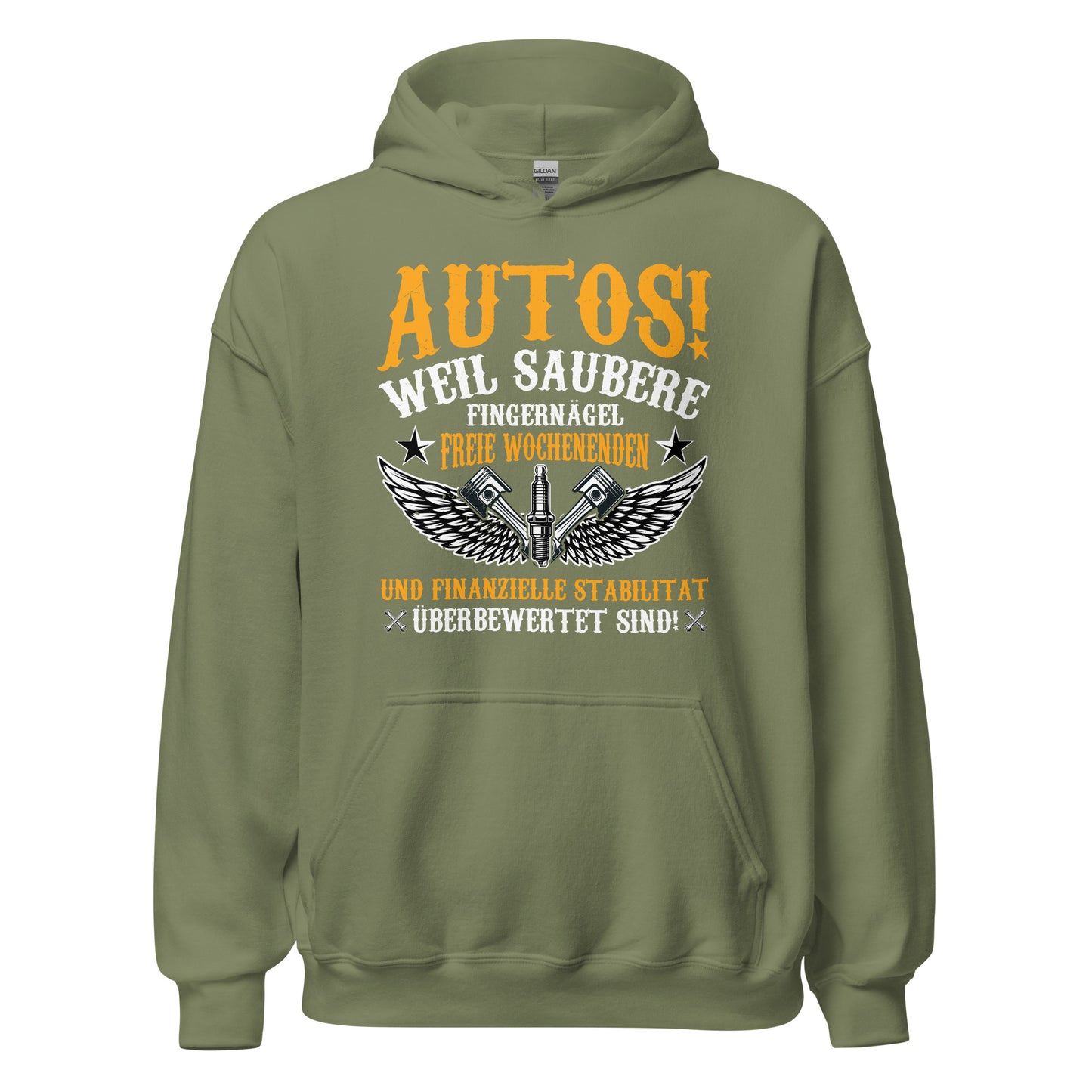 Saubere Fingernägel und Autos Hoodie | Stylischer Kapuzenpullover für Autoliebhaber