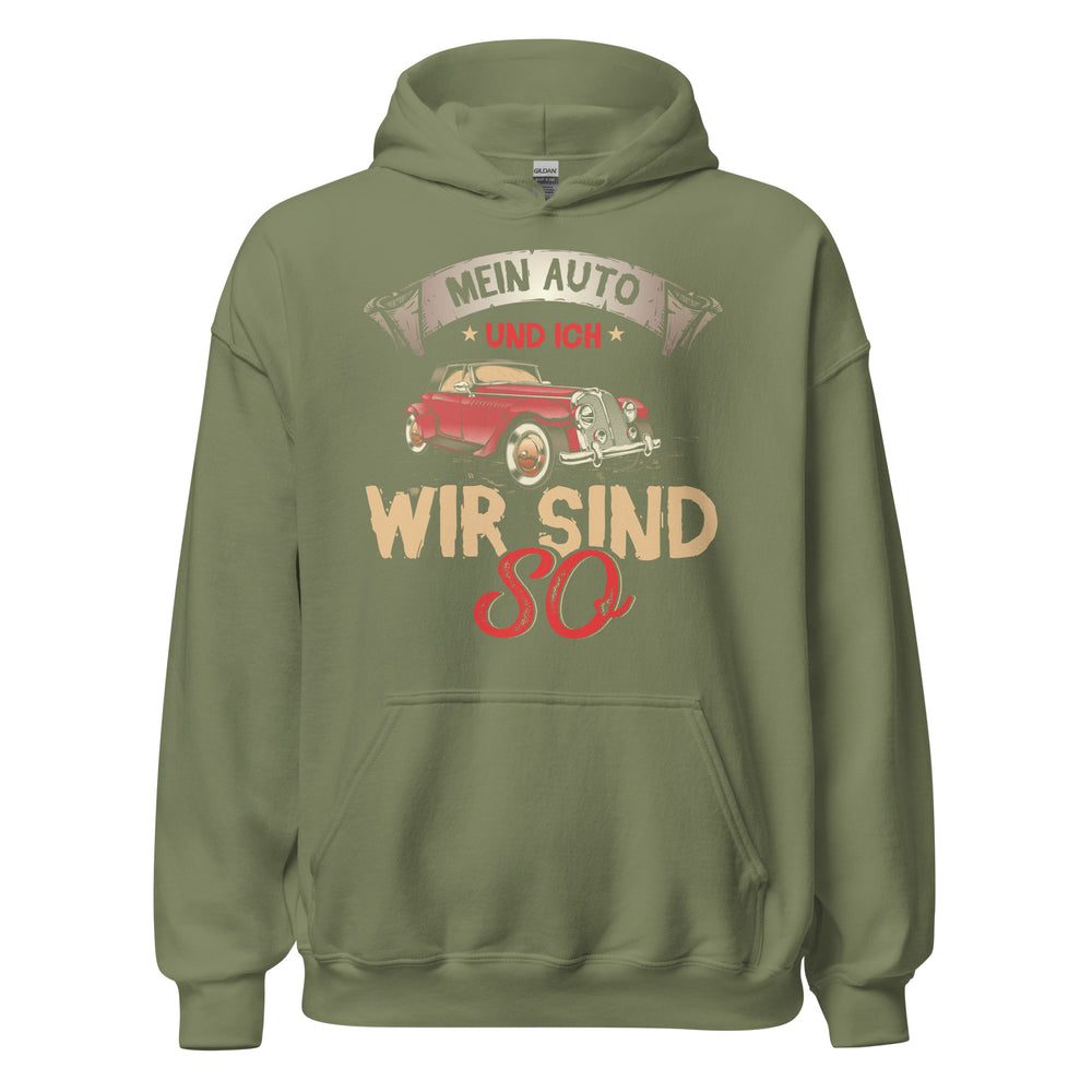 Mein Auto und ich, wir sind so! Hoodie | Stylischer Kapuzenpullover für Autoliebhaber