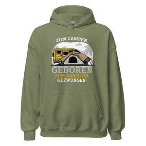 Zum Campen geboren, zur Schule gezwungen Hoodie | Outdoor-Kapuzenpullover für Naturliebhaber