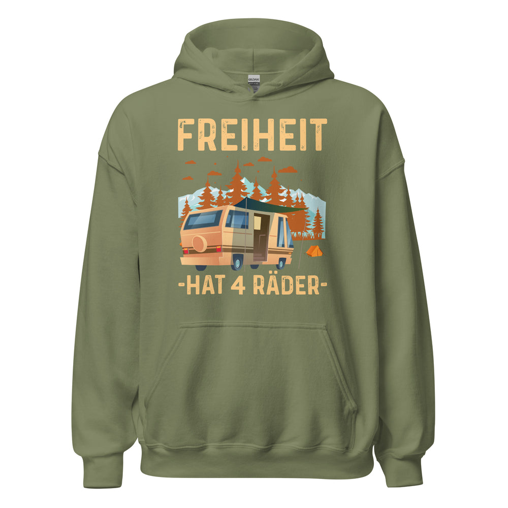 FREIHEIT hat 4 Räder Hoodie | Outdoor-Kapuzenpullover für Abenteurer