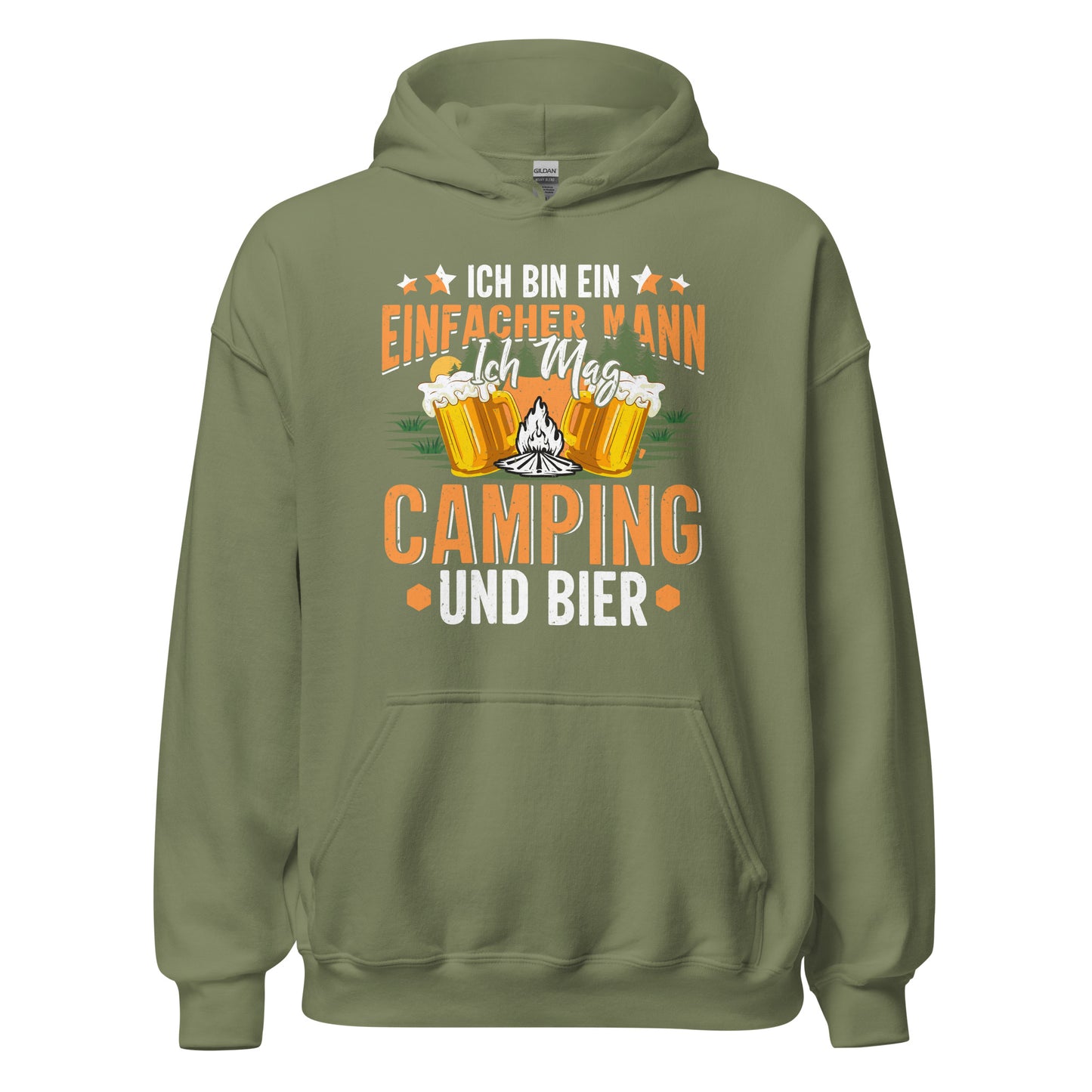 Camping und Bier Hoodie | Outdoor-Kapuzenpullover für den einfachen Mann